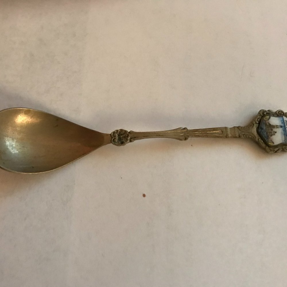 Souvenir Spoon, Mocca Spoon , Enamel Anver